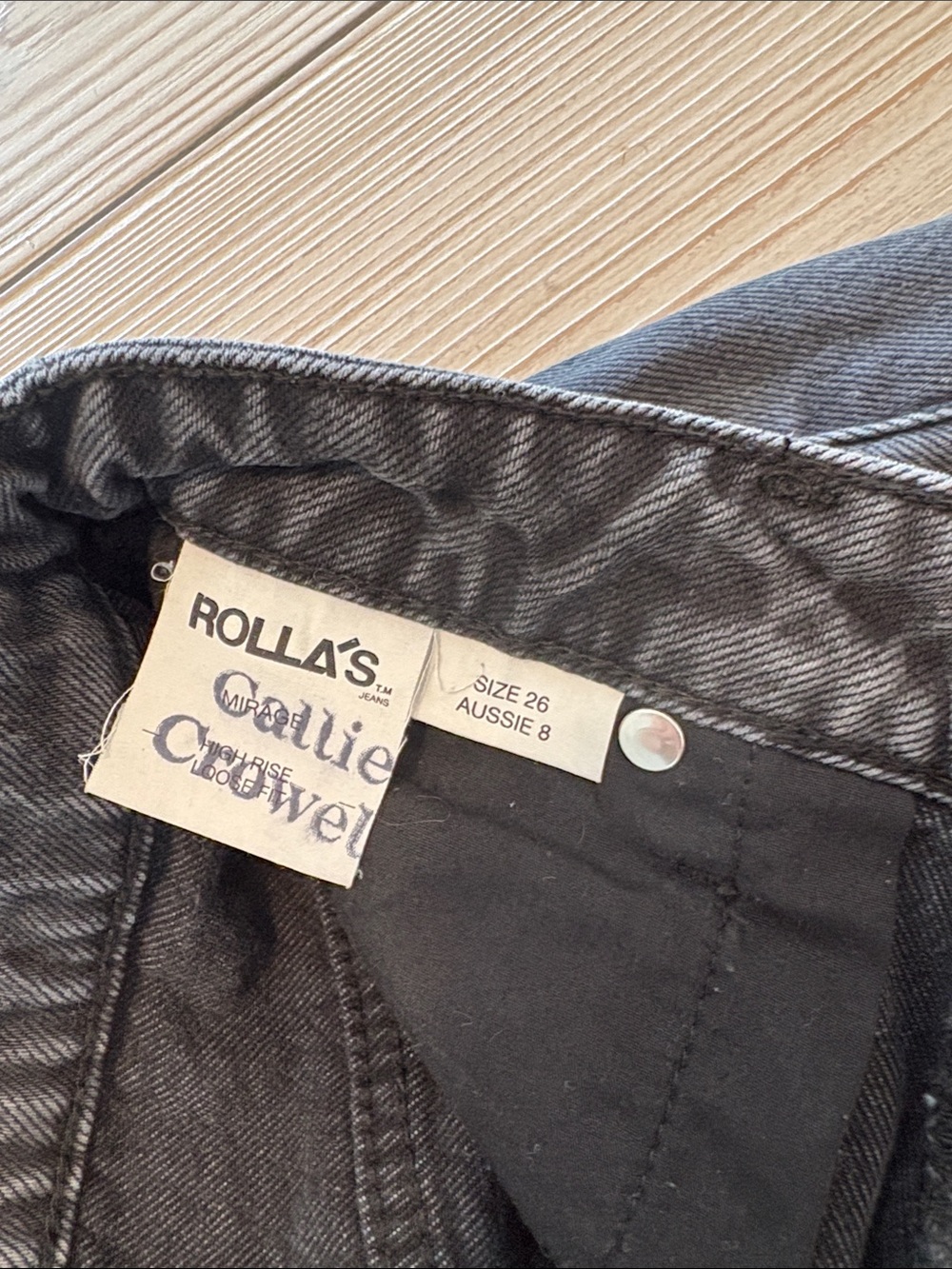 ROLLA'S Black Vintage High-Waist Distressed Denim Shorts - Picture 2 of 3
